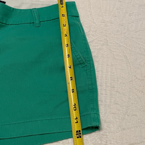 J. Crew Green Cotton Cinco Shorts Size 4 - Picture 7 of 9